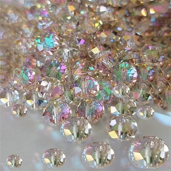 800Pcs 4/6/8/10mm Crystal Glass Beads for Jewelry Making Beads for Bracelets - Picture 7 of 7